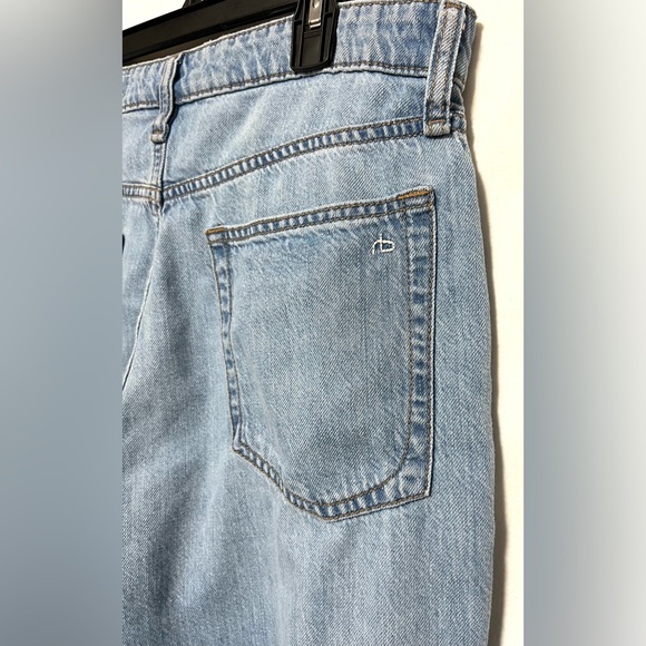 rag & bone Lori Mid-Rise Crop Jeans Wide Leg Light Wash Denim Casual - Picture 11 of 13